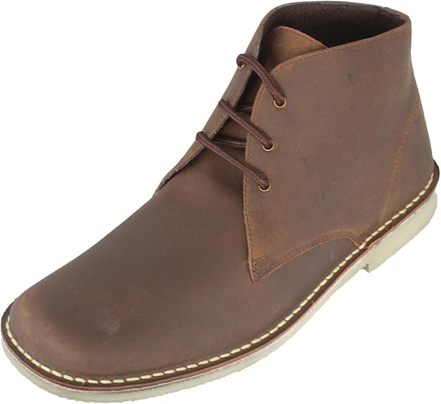 waxy leather desert boots