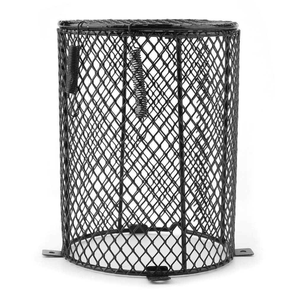 Pssopp Reptile Heater Guard and Cage Protector for Ceramic Heat Bulbs, Anti-Scald Mesh Cover for Reptile Terrariums, Day Night Lights, Cylinder Shape