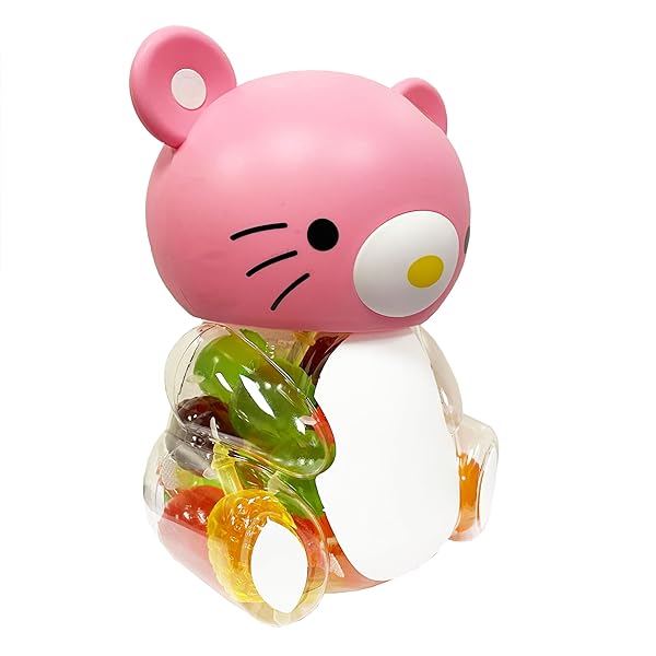 FRUIT JELLY CANDY 24 PIECES – ASSORTED SNACK FRUIT FLAVORS (STRAWBERRY, GREEN APPLE, PINEAPPLE, ORANGE, GRAPE) | TRENDING TIK TOK HIT OR MISS CHALLENGE | TREATS FOR KIDS & ADULTS | PERFECT FOR PARTIES & GIFTS, KOSHER | IMPERIAL DELIGHTS (PINK CAT)