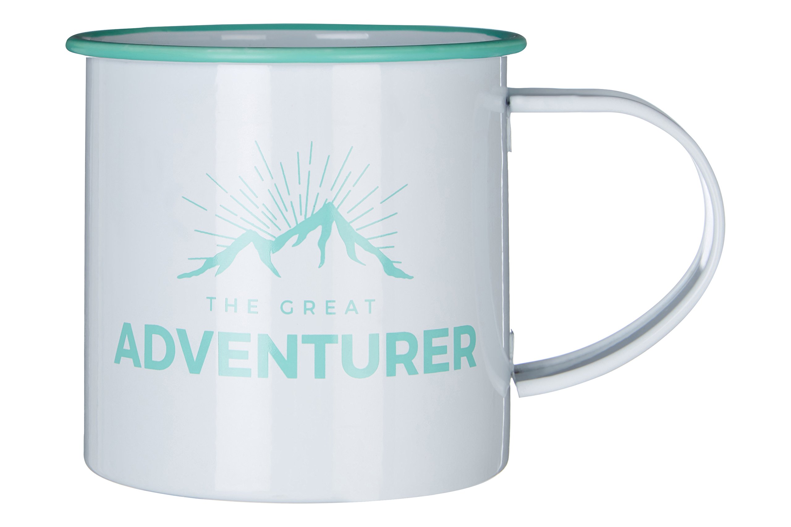 Premier Housewares Adventurer Mug, White/Green, 350 ml