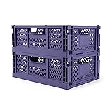 Domiella 2-Pack Crates for Storage, Storage Crates