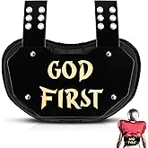 Teyva Daily Christian Football Backplate Hard Shell Lower Black Protector | Football Back Plate, Impact Protection with Contoured Foam, Rear Support for Players Adults, Lightweight Sports Design