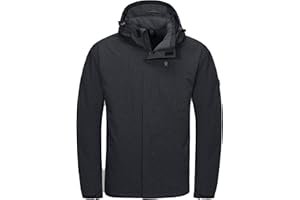 Little Donkey Andy Men's Waterproof Ski Snowboarding Jacket Windproof Warm Coat with Detachable Hood