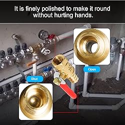 Aopin Ball Valve Brass G 3/8" Female x 8mm