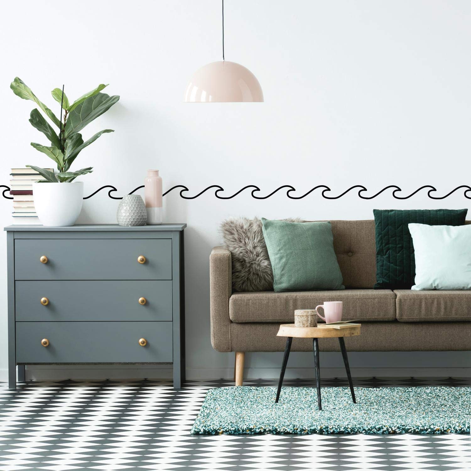 RoomMates Simplistic Waves Peel and Stick Wall Decals