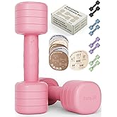 kure.fit Adjustable Dumbbell Set|2LB 3LB 4LB 5LB Light Hand Weights for Women|One-Twist Weight Adjustment|Non-Slip Curved Grip Handle|Free Weights for Home Gym, Rehab, Pilates, Yoga, Strength Training