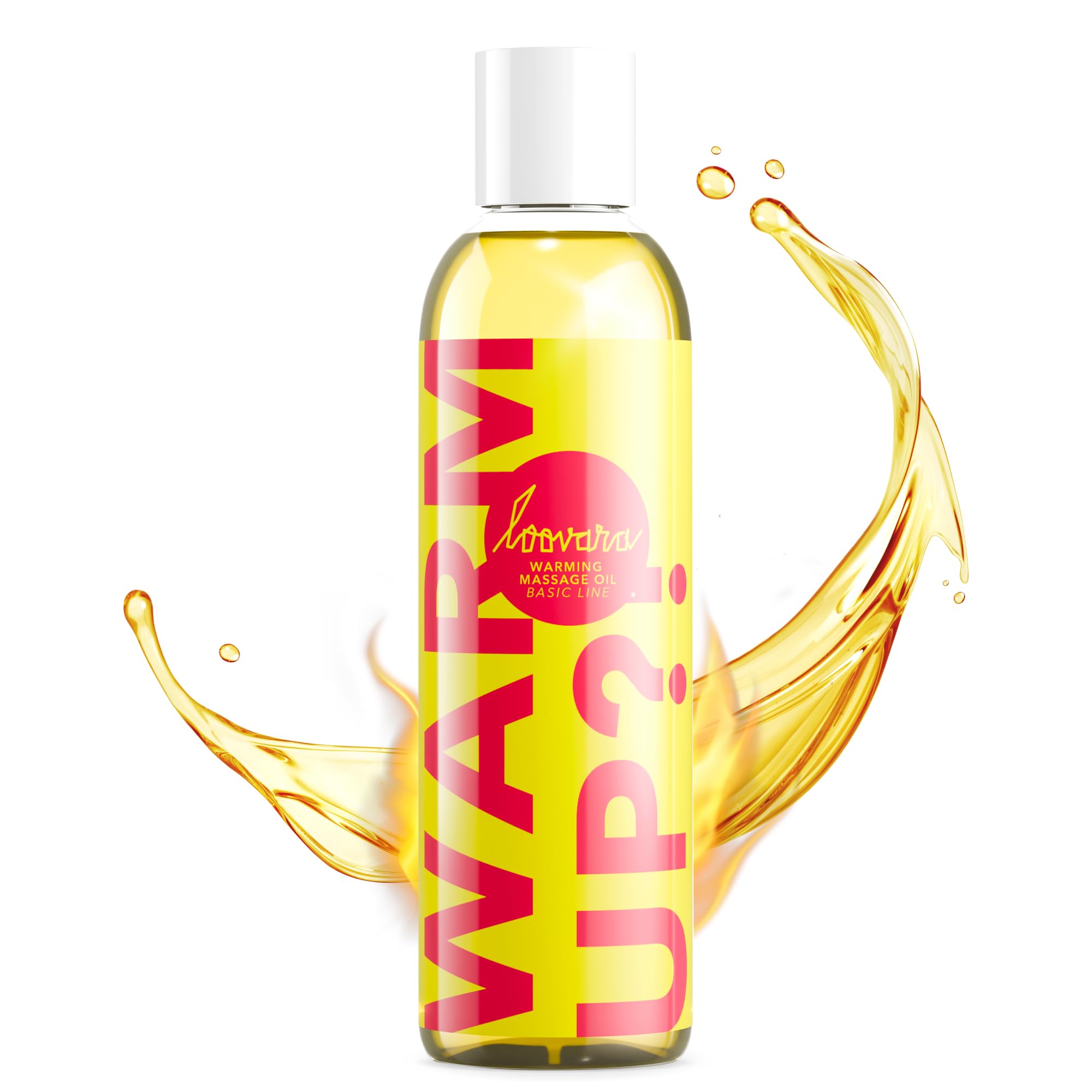 Loovara Massage Oil 250 ml - Warm Up? - Erotic Massage Oil, Warming Love Oil for Foreplay, with Sweet Fragrance for Partner Massage, Vegan, Natural Oils, Dermatologically Tested