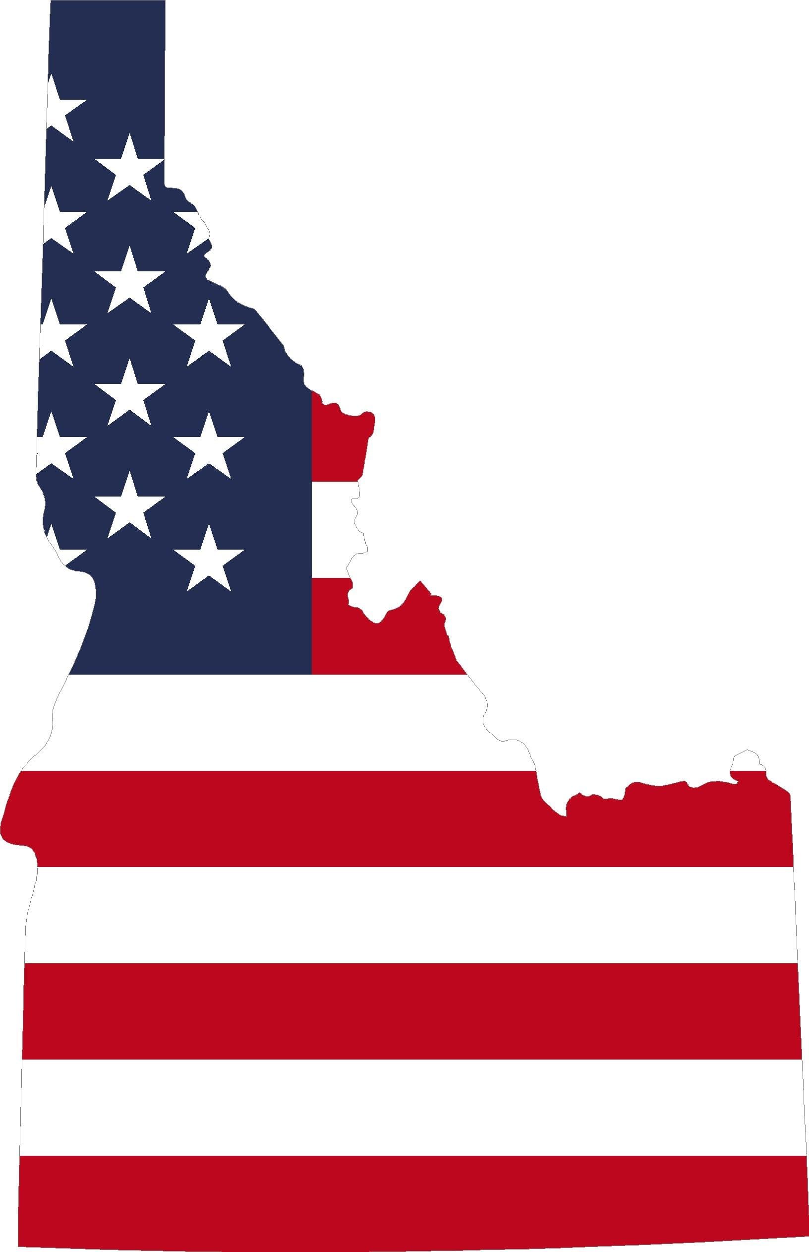 State Flag Inside Idaho 4x6.6 inches Sticker Decal die Cut Vinyl - Made and Shipped in USA