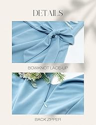 DRESSTELLS Light Baby Blue Dress for Women 2024
