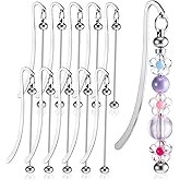 YBEATY 10Pcs Vintage Metal Beading Bookmark Beadable Bookmarks Modern Beaded Craft Jewelry Pendant Charm Metal Bookmark Hairpin Hook Embossed Bookmarks Office Supplies for Book Lovers Student Teacher