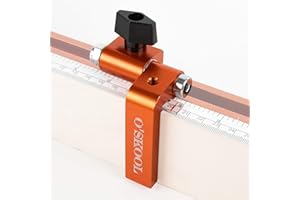 O'SKOOL 2-1/4 Inch T-Track Adjustable Fence Flip Stop Repeater with Indexing Cursor