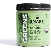 SMART Pressed Organic Greens Superfoods Powder | Cold-Pressed Daily Organic Greens Powder for Women &amp; Men | Vegan Green Powder Superfood Organic | Green Superfood Powder (30 Servings)