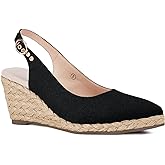 Juliet Holy Womens Wedge Sandals Espadrilles Closed Toe Slingback Buckle Strap Comfortable Casual Summer Wedges Shoes
