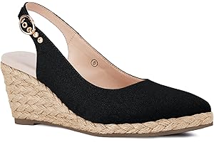 Juliet Holy Womens Wedge Sandals Espadrilles Closed Toe Slingback Buckle Strap Comfortable Casual Summer Wedges Shoes