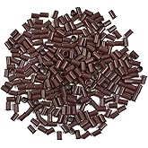 500 Pcs 3.4 mm Micro Rings Links Beads Non-Silicone Copper Tubes Microlink Beads for Hair Extensions (Brown)