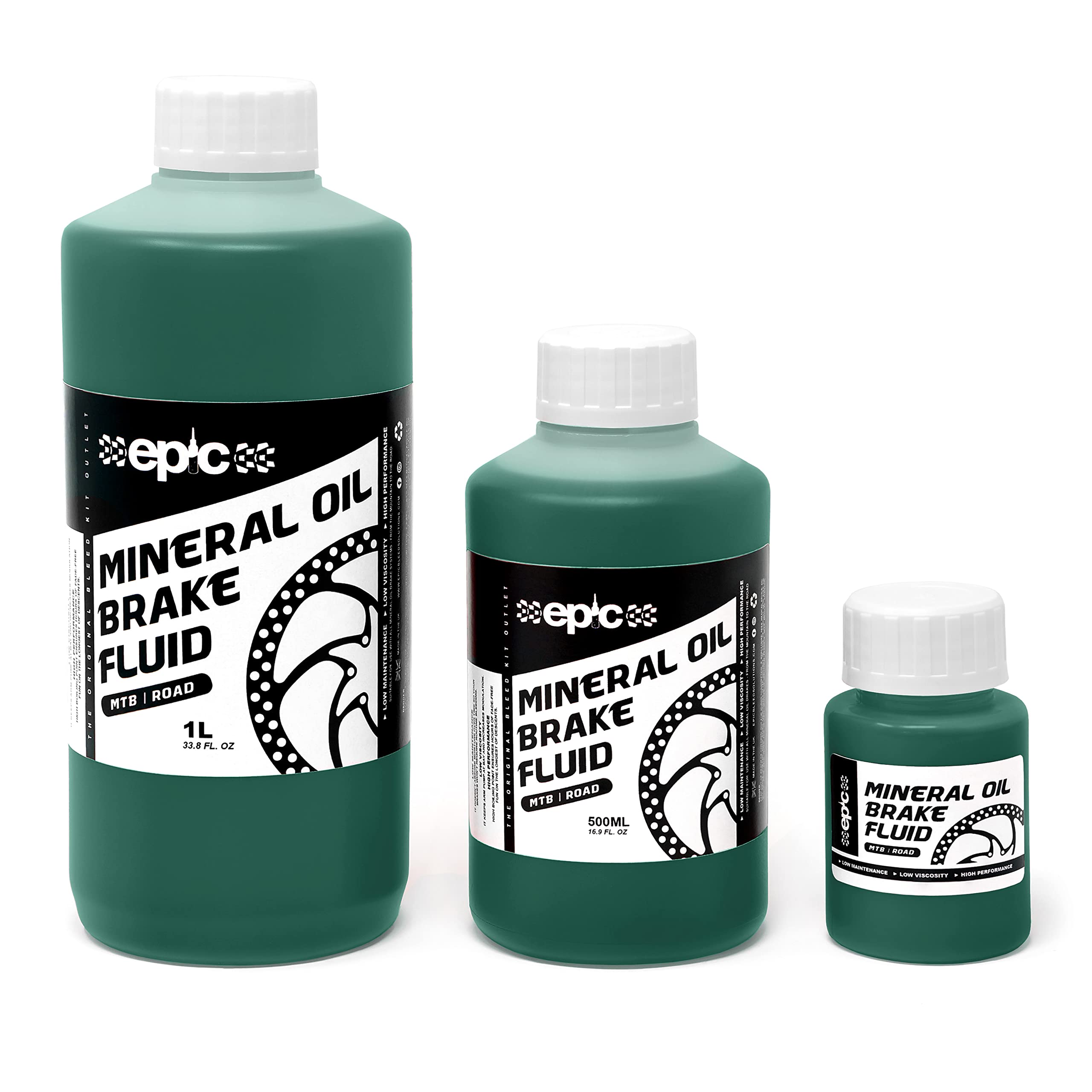 Epic Mineral Oil Brake Fluid for SRAM Disc Brakes - DB8 | High Performance Oil for Brake Bleeding | Green - 100ml