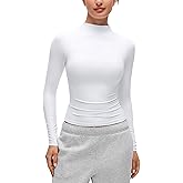 CRZ YOGA Softembrace Mock Neck Long Sleeve Shirts for Women - Casual Going Out Comfort Tops Soft Fitted Layer Underwear Tees