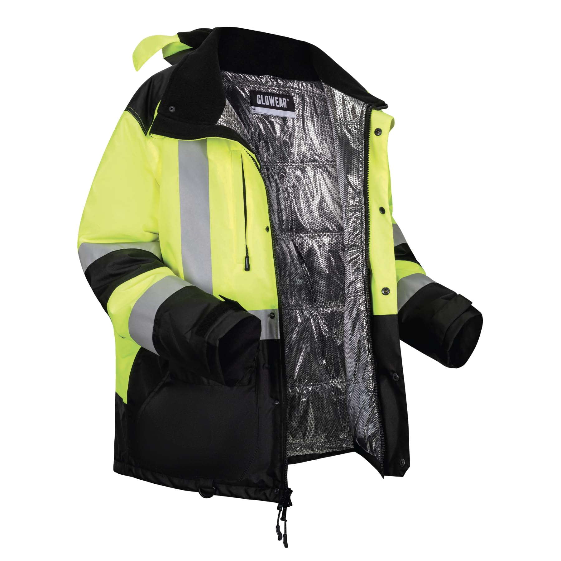 Ergodyne unisex-adult Glowear 8390 Hi-vis Winter Jacket With Amplifire? Heat Reflective Lining - Type R, Class 3