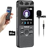 96GB Digital Voice Recorder with Playback - 110