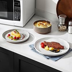 MALACASA Plates and Bowls Sets, 12 Pieces Modern