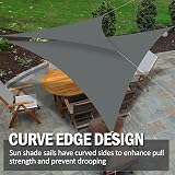 Yeahmart Triangle Sun Shade Sail 2x2x2m with Fixing Kit Grey Waterproof UV 98% view 3