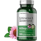 Horbäach Echinacea Goldenseal Capsules | 300 Count | Vegetarian, Non-GMO, Gluten Free Extract Supplement