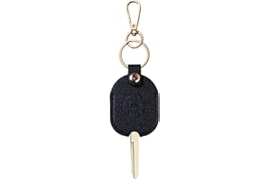 ANHBKAR Leather Keys Sleeve for Broken Car Key Loop Replacement - Cute Keychain Cover - Protector, Holder for Men & Women