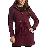 Reebok Womens Soft Shell Jacket - Lightweight Polar Fleece Lined Zip Up Hooded Jackets for Women Perfect for Fall Weather