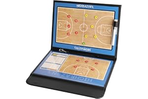 HIGHRAZON Basketball Coaching Board, Coaches Clipboard Tactical Magnetic Board Kit, Portable Strategy Coach Board with Dry Erase, Marker Pen