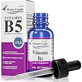 Vitamin B5 Pantothenic Acid Liquid Drops - Made in USA - 500% DV per serving - 36 servings per container - Great for Men, Women, Children - Vegan Liquid Vitamins - Bulk Sizes Also Available