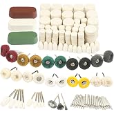 246PCS Polishing Buffing Wheel Polishing Kit for Dremel, Felt Wool Pad Set with Polish Compound, Wheel Grinding Head Point &amp; Mandrel Kit Accessories Tools with 1/8" Shank for Jewelry Metal Polishing