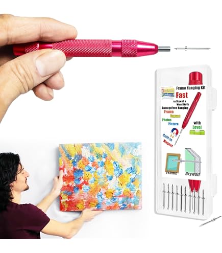TapHanger Picture Hanging Kit - 80 TapTacks For 40 Frames, No Tools, Holds 20 Lbs, For Drywall