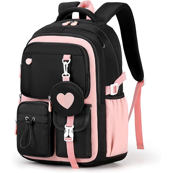 Mochila Escolar Spotted Tiger Para Niñas Con Lonchera (negra