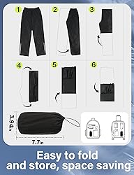iCreek Women's Waterproof Rain Pants Packable