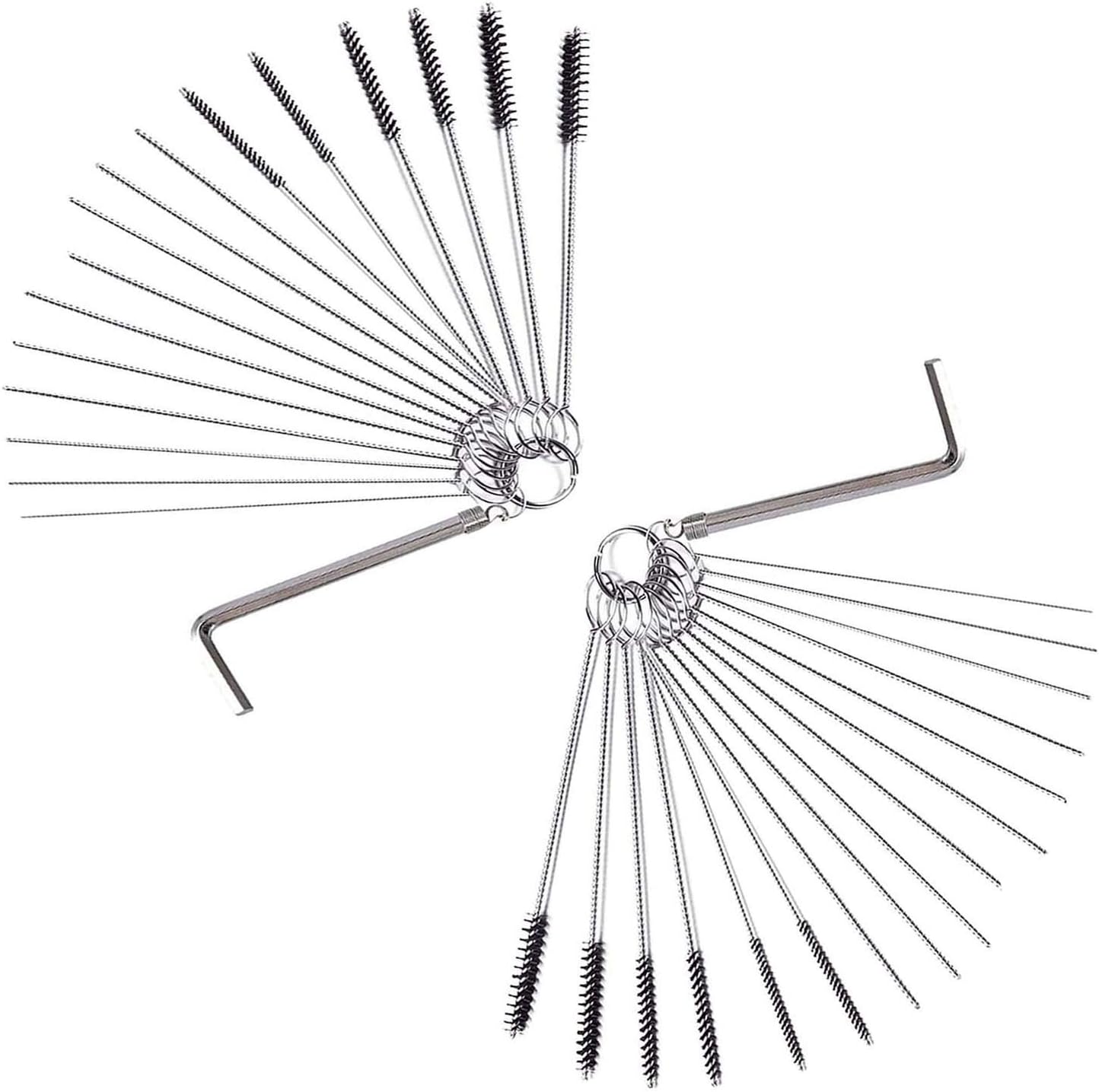 Domejo Carburetor Carbon Ejector Cleaning Kit 18 Cleaning Needles with 12 Brushes and 2 Throttle Wrenches 4 inch Nylon Tube Brush: Garden & Outdoor