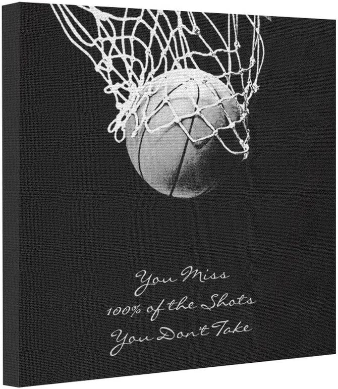 Silently Pop Art Motivational Quote Basketball Gallery Wrapped Canvas Canvas Posters