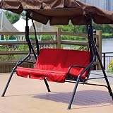 Socobeta Swing Seat Cushion Cover - Waterproof, Easy Clean, Red 12" view 3