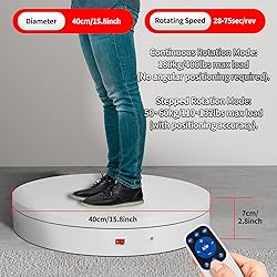 15.8In Remote Motorized Electric Turntable Rotating