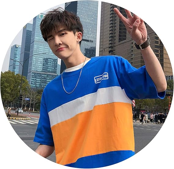 Amazon Co Jp 半袖tシャツメンズストリートファッション緩い傾向香港スタイルのヒップホップイン半袖メンズ 思いやりのあるネットワーク赤いスーパーファイヤー夏のドレス 服 ファッション小物