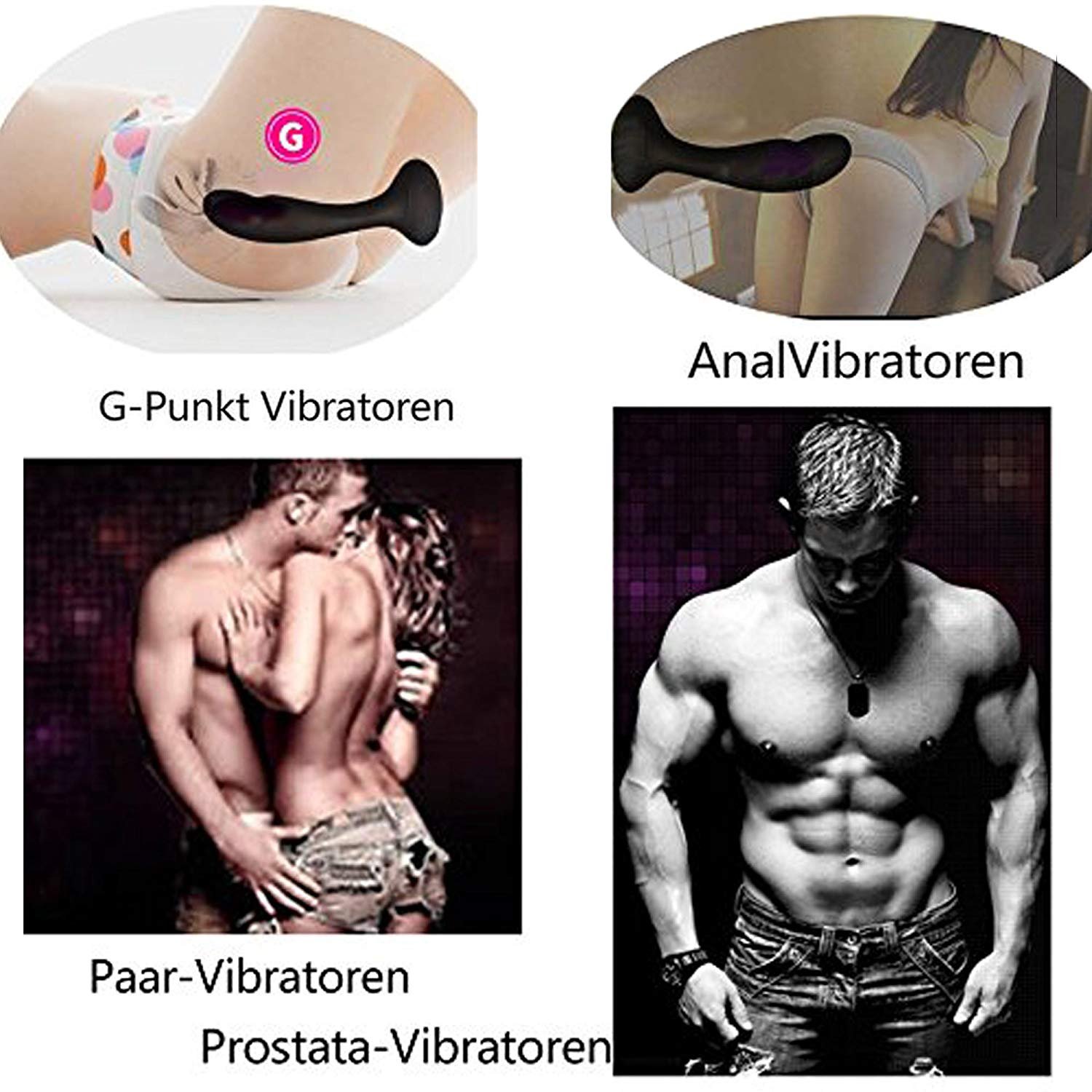 Himall Analvibrator Massagegerät mit Fernbedienung, Prostata Vibratoren Prostate Stimulator Analplug Butt Plug mit 10 Vibrationsmodi, 100% Medizinisches Silikon Sexspielzeug für Paar Lover (Single Vibrator) (Vibratoren)