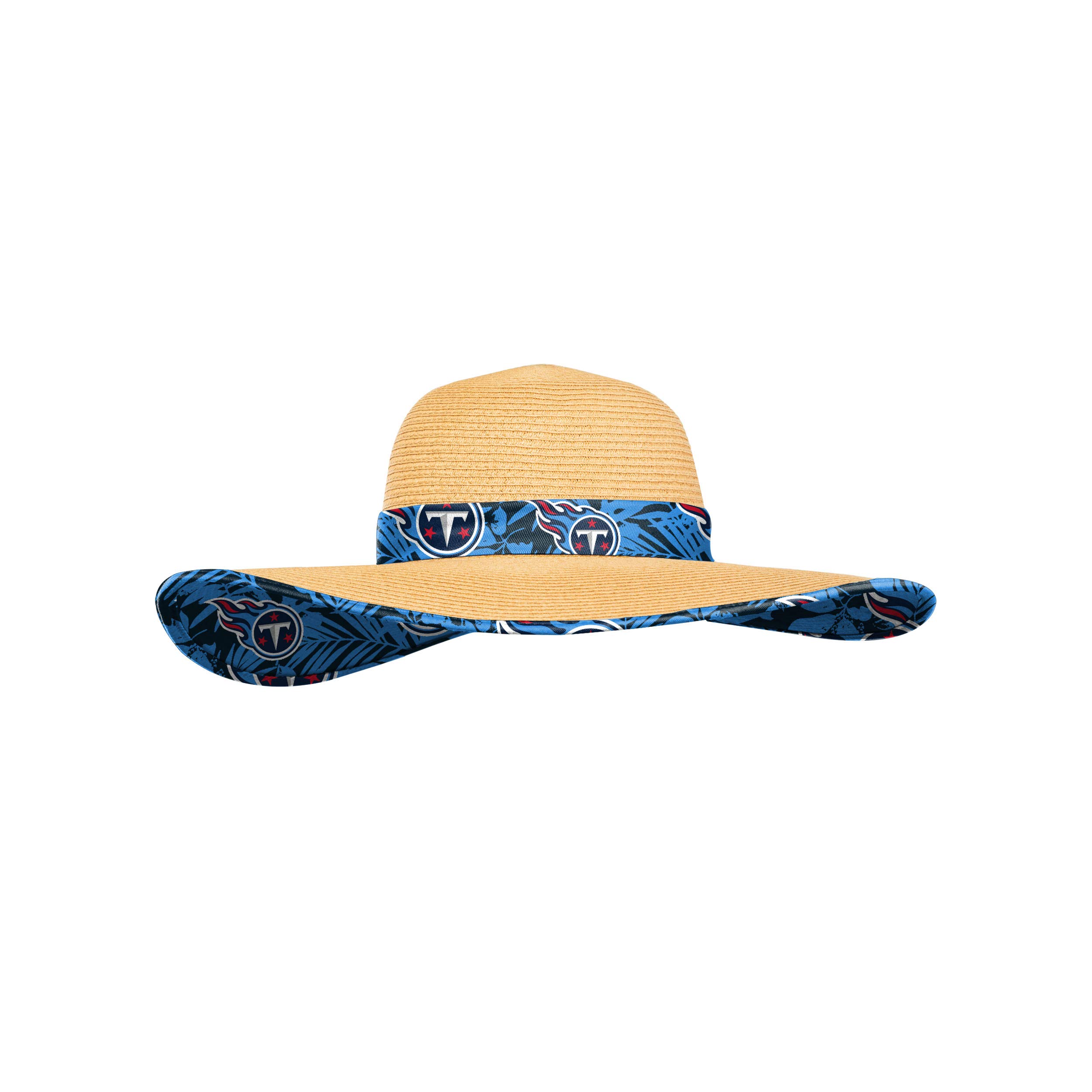 FOCO Tennessee Titans NFL Womens Floral Straw Hat Image
