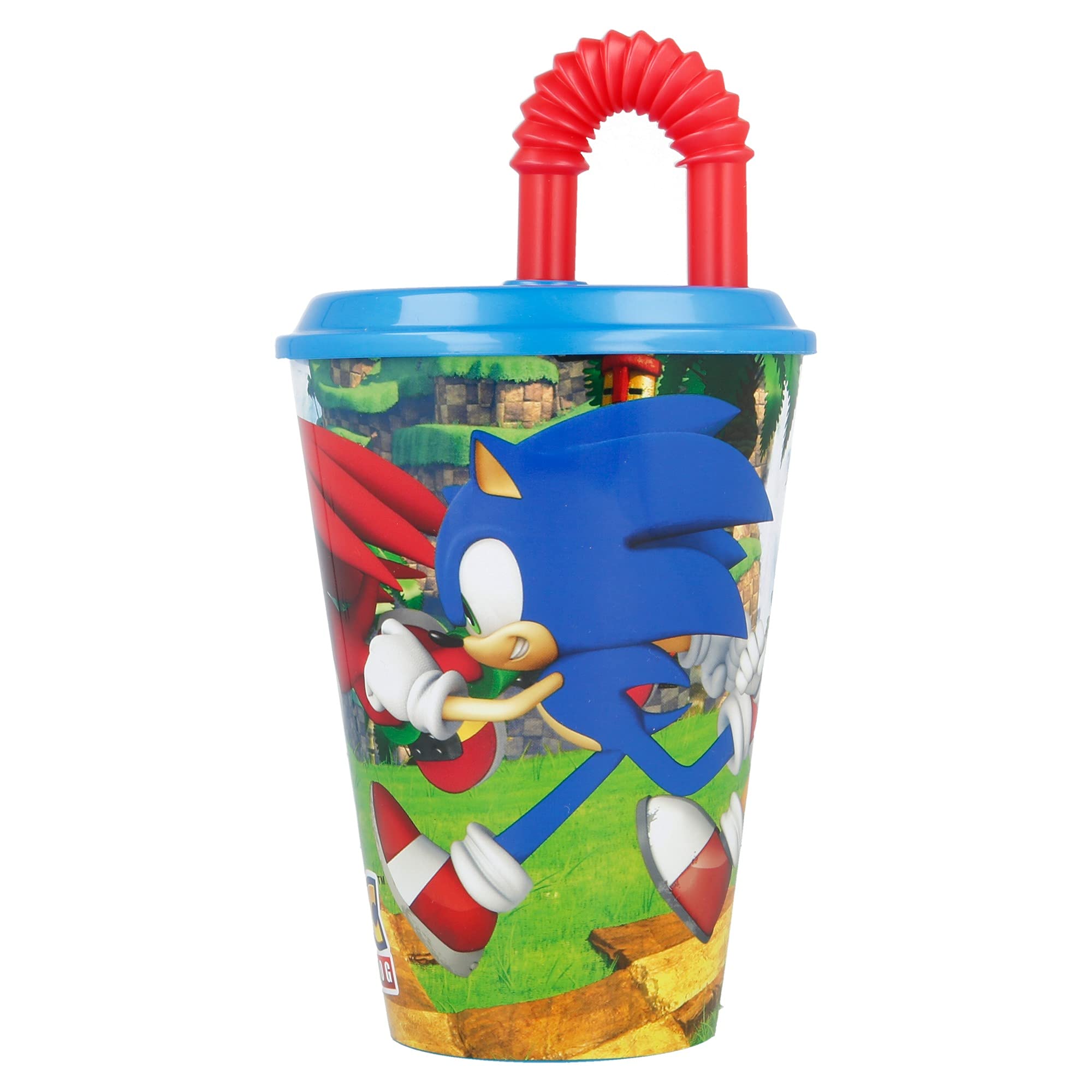 Sonic Reusable Children's Tumbler with Lid and Reusable Straw 430 ml