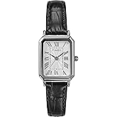 Timex Women's Dress 21mm Watch - Black Strap White Dial Silver-Tone Case