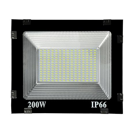 200 Watt Ultra Thin Slim Ip66 Led Flood Outdoor Light Cool White Waterproof-200W (Single)