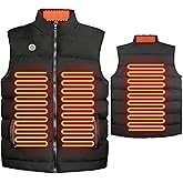 DLSZKJ Heated Vest for Women Men,3 Heat Levels,7 Heat Zones,Adjustable Size (Battery Not Included)