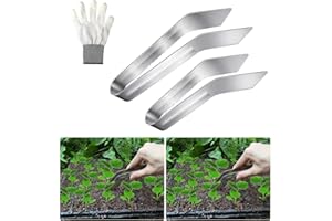 JINMUYU Seedling Transplanting Tongs,Small Seedling Tongs transplanting Tool Horticultural Plant Transplants Protect Plant Roots to Minimize Damage (S/L 2Pcs)