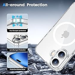 Temdan for iPhone 16 Case Clear, [Compatible with