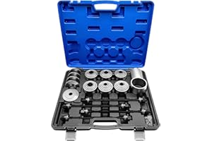 KTTOOL 37Pcs Pull and Press Sleeve Kit, Bushing Press Kit for Most Engine Cars Vehicles, Universal Seal Bearing Bushing Removal Installation Tool Kit 4 Pulling Spindles with Nuts Case