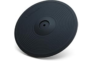 Lemon 11” Dual-Zone Electronic Splash/Crash Cymbal Pad with Choke for Electronic Drum Kits – Quiet Rubber Cymbal for Practice
