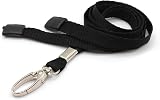 EasyBadge Black Lanyards ID Badges 10 Pack Safety Breakaway Metal Lobster Clip view 7